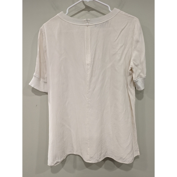Lafayette 148 New York Ivory 100% Silk Top Size Medium - Picture 3 of 7